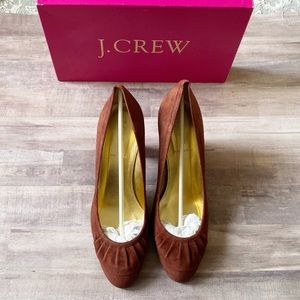 NEW J. Crew Charlie Brown Suede Heels SZ 8